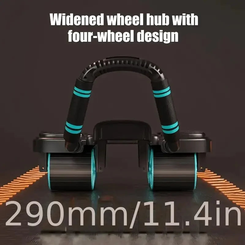 2PCS 4-Wheel Abdominal Roller with Elbow Support