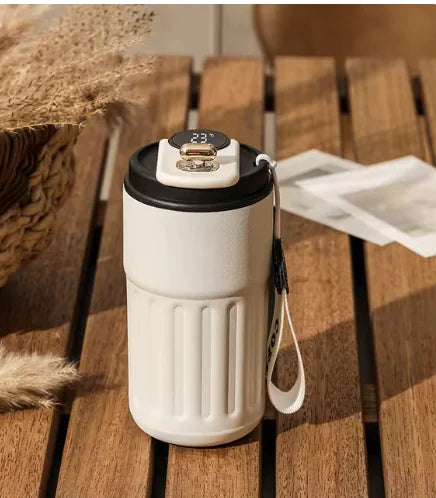 Smart Digital Thermal Bottle Portable Coffee Mug - 450ml/ 15 Oz