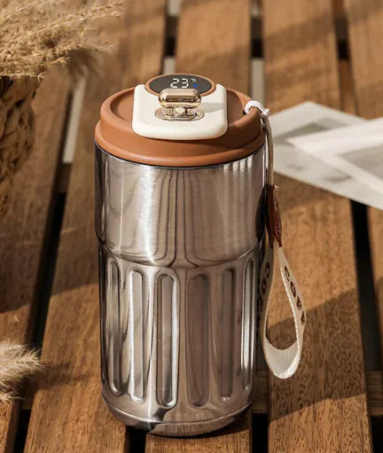 Smart Digital Thermal Bottle Portable Coffee Mug - 450ml/ 15 Oz