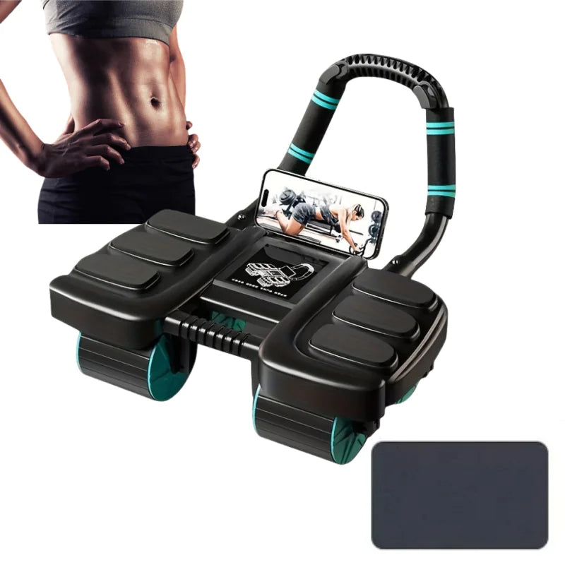 2PCS 4-Wheel Abdominal Roller with Elbow Support