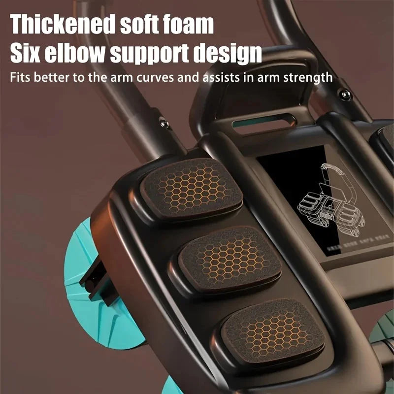 2PCS 4-Wheel Abdominal Roller with Elbow Support